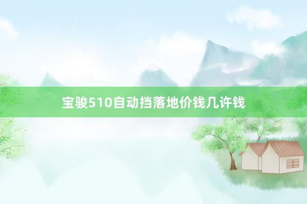 宝骏510自动挡落地价钱几许钱